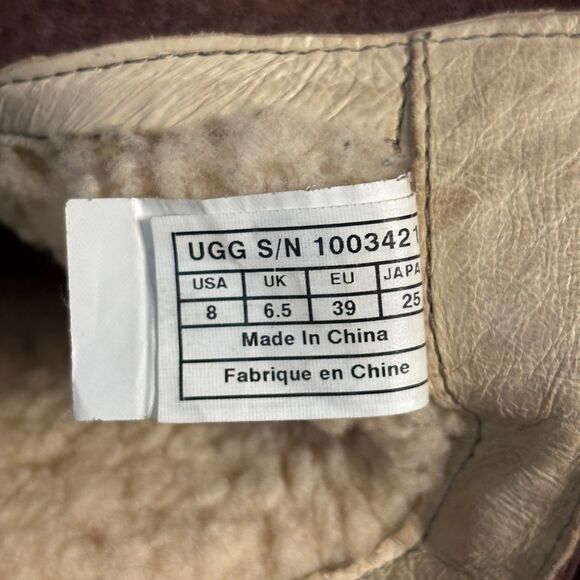 Ugg Australia Women Neevah Women Round Toe Leather Ankle Boot Dark Brown Size 8 - Picture 9 of 10